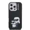 Karl Lagerfeld IML Aquarelle Karl and Choupette tok iPhone 16 Pro készülékhez fekete