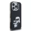 Karl Lagerfeld IML Aquarelle Karl and Choupette tok iPhone 16 Pro készülékhez fekete