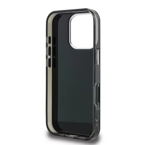 Karl Lagerfeld IML Aquarelle Karl and Choupette tok iPhone 16 Pro készülékhez fekete