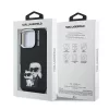 Karl Lagerfeld IML Aquarelle Karl and Choupette tok iPhone 16 Pro készülékhez fekete