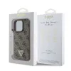 Guess PU 4G Strass Triangle Metal Logo tok iPhone 16 Pro készülékhez barna