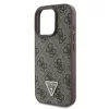 Guess PU 4G Strass Triangle Metal Logo tok iPhone 16 Pro Max készülékhez barna