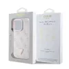 Guess PU 4G Strass Triangle Metal Logo tok iPhone 16 Pro készülékhez rózsaszín