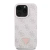 Guess PU 4G Strass Triangle Metal Logo tok iPhone 16 Pro Max készülékhez rózsaszín
