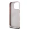 Guess PU 4G Strass Triangle Metal Logo tok iPhone 16 Pro Max készülékhez rózsaszín