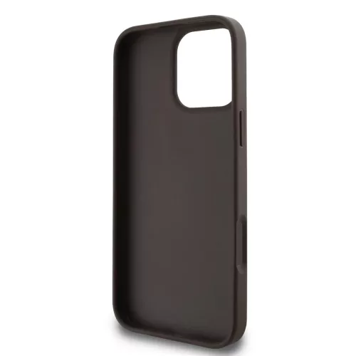 Guess PU 4G Metal Logo tok iPhone 16 Pro készülékhez barna