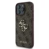 Guess PU 4G Metal Logo tok iPhone 16 Pro Max készülékhez barna