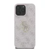 Guess PU 4G Metal Logo tok iPhone 16 Pro készülékhez rózsaszín