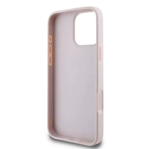 Guess PU 4G Metal Logo tok iPhone 16 Pro készülékhez rózsaszín