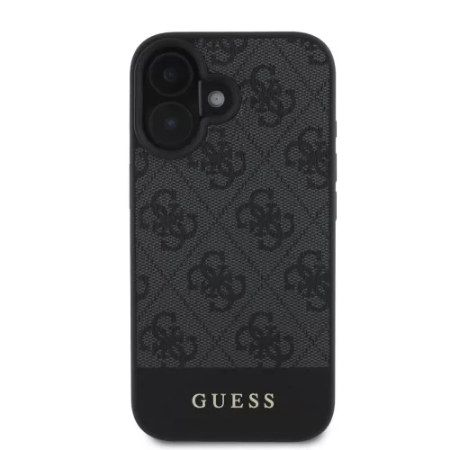 Guess PU 4G Stripe tok iPhone 16 készülékhez szürke