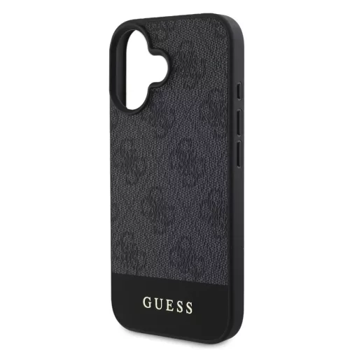 Guess PU 4G Stripe tok iPhone 16 készülékhez szürke