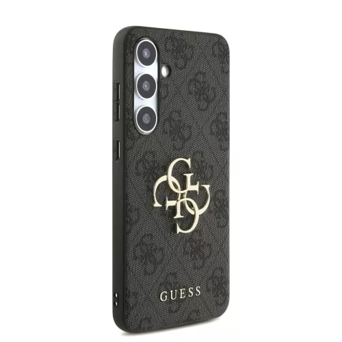 Guess PU 4G Metal Logo tok Samsung Galaxy S24 FE készülékhez szürke