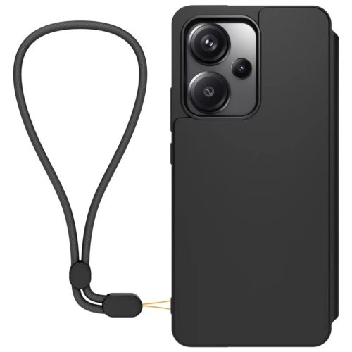 Made for Xiaomi Book Case with Necklace Xiaomi Redmi Note 13 Pro+ 5G készülékhez tok fekete