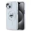Karl Lagerfeld IML Choupette Head Metal Frame MagSafe tok iPhone 15 készülékhez átlátszó