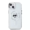 Karl Lagerfeld IML Choupette Head Metal Frame MagSafe tok iPhone 15 készülékhez átlátszó