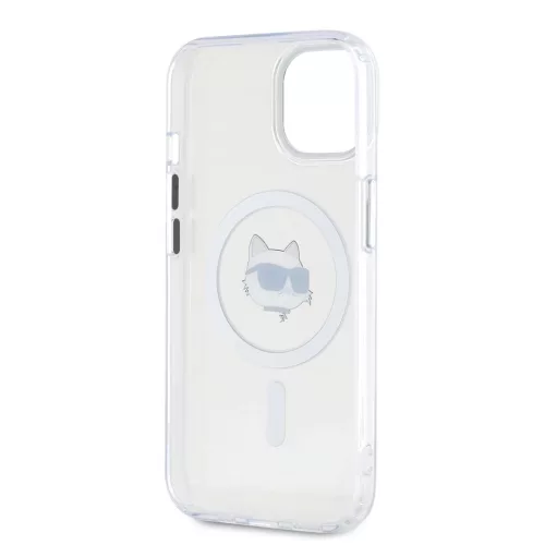 Karl Lagerfeld IML Choupette Head Metal Frame MagSafe tok iPhone 15 készülékhez átlátszó