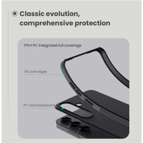 Nillkin Super Frosted PRO háttó tok Samsung Galaxy S25 készülékhez sötét zöld