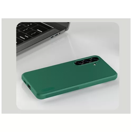 Nillkin Super Frosted PRO háttó tok Samsung Galaxy S25 készülékhez sötét zöld