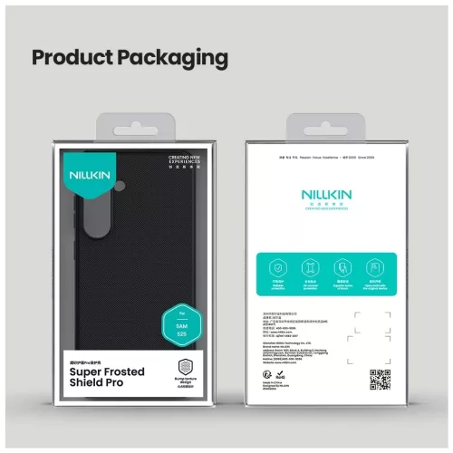 Nillkin Super Frosted PRO háttó tok Samsung Galaxy S25 készülékhez sötét zöld