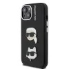 Karl Lagerfeld Grained PU K&CH Heads tok iPhone 15 készülékhez fekete