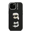 Karl Lagerfeld Grained PU K&CH Heads tok iPhone 15 készülékhez fekete