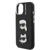 Karl Lagerfeld Grained PU K&CH Heads tok iPhone 15 készülékhez fekete