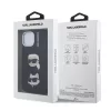 Karl Lagerfeld Grained PU K&CH Heads tok iPhone 15 készülékhez fekete