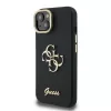 Guess PU Grained 4G Logo Stand Camera Frame tok iPhone 15 készülékhez fekete
