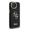 Guess PU Grained 4G Logo Stand Camera Frame tok iPhone 15 készülékhez fekete