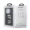 Karl Lagerfeld Grained PU K&CH Heads tok iPhone 16 Pro készülékhez fekete