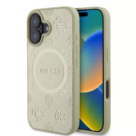   Guess Saffiano Peony Stamp MagSafe tok iPhone 16 készülékhez arany