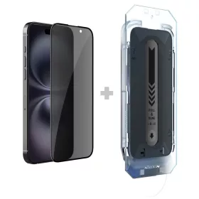   Nillkin edzett üveg 0.25mm Guardian 2.5D for Apple iPhone 16 készülékhez, fekete (applikátorral)