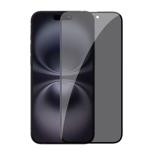 Nillkin edzett üveg 0.25mm Guardian 2.5D for Apple iPhone 16 készülékhez, fekete (applikátorral)