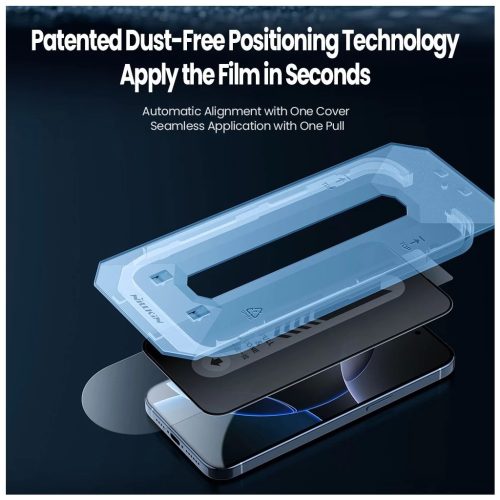 Nillkin Tempered Glass 0.25mm Guardian 2.5D kijelzővédő Apple iPhone 16 Pro Max készülékhez fekete (with applicator)