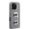Karl Lagerfeld Grained PU K&CH Heads tok iPhone 16 Pro Max készülékhez szürke