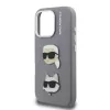 Karl Lagerfeld Grained PU K&CH Heads tok iPhone 16 Pro Max készülékhez szürke