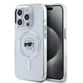   Karl Lagerfeld IML Karl Head Metal Frame MagSafe tok iPhone 15 Pro Max készülékhez átlátszó