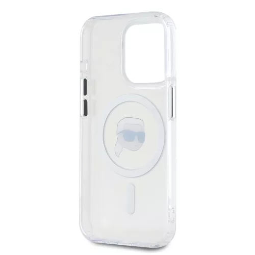 Karl Lagerfeld IML Karl Head Metal Frame MagSafe tok iPhone 15 Pro Max készülékhez átlátszó