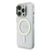 Guess PC/TPU elektrolemezelt állványos kamerakeretes MagSafe tok cserélhető háttérrel iPhone 16 Pro készülékhez