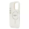 Guess PC/TPU elektrolemezelt állványos kamerakeretes MagSafe tok cserélhető háttérrel iPhone 16 Pro készülékhez