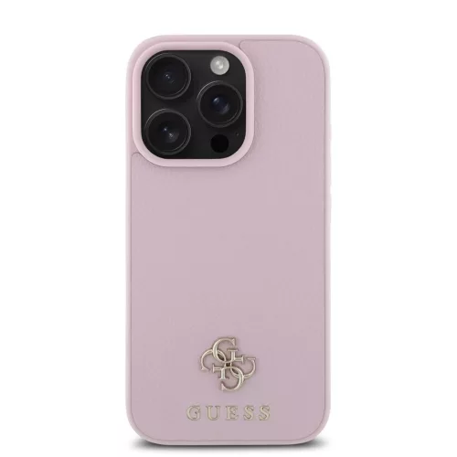 Guess PU bőrhatású 4G kis fém logóval MagSafe tok iPhone 16 Pro Max készülékhez rózsaszín