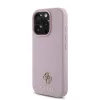 Guess PU bőrhatású 4G kis fém logóval MagSafe tok iPhone 16 Pro Max készülékhez rózsaszín