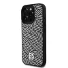 DKNY PU Leather Crosswalk Pattern Magsafe tok iPhone 16 Pro Max készülékhez elefántcsont