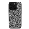 DKNY PU Leather Crosswalk Pattern Magsafe tok iPhone 16 Pro Max készülékhez elefántcsont