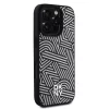 DKNY PU Leather Crosswalk Pattern Magsafe tok iPhone 16 Pro Max készülékhez elefántcsont
