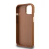 Guess PU Grained 4G Logo Stand Camera Frame tok iPhone 14 készülékhez barna