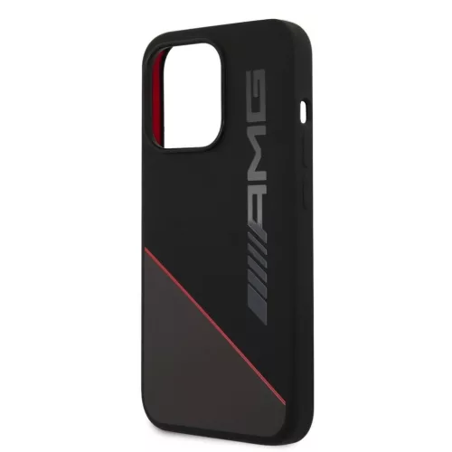 AMG Liquid Silicone Two Tone tok iPhone 14 Pro Max készülékhez fekete