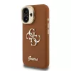 Guess PU Grained 4G Logo Stand Camera Frame tok iPhone 16 készülékhez barna