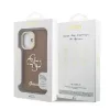 Guess PU Grained 4G Logo Stand Camera Frame tok iPhone 16 készülékhez barna