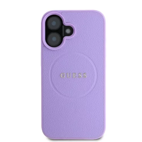Guess PU Grained Classic Logo MagSafe tok iPhone 16 készülékhez lila